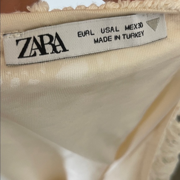 Zara Cream crochet tunic tank top-Large - Picture 10 of 10